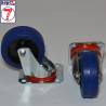 Roulette pivotante 100mm caoutchouc sur platine › Sept7