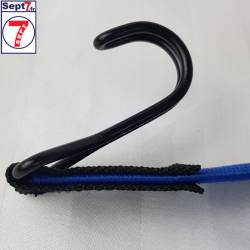 Tendeurs sandow plats avec 2 crochets doubles. Largeur 22mm, longueur 80cm, bleu › Sept7
