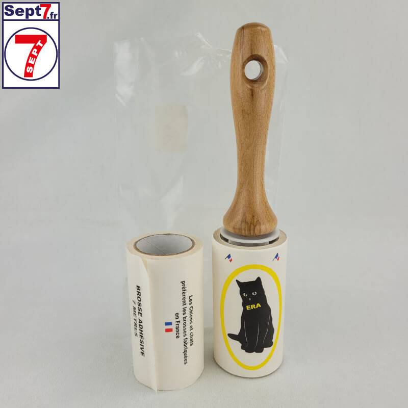 ERA Brosse adhésives vêtements : Manche bois +  2 recharges 7m › Sept7