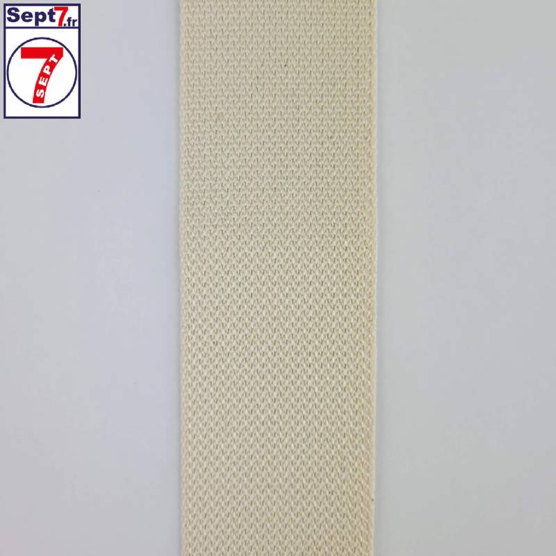 Blanchisserie : Sangle coton fils caoutchouc intégré 50 mm › Sept7