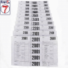 Ticket pressing T3V blanc hydrorésistant 1000 exemplaires