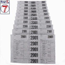 Ticket pressing T3V gris hydrorésistant pour pressing x1000