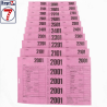 Ticket pressing T3V rose hydrorésistant numéroté