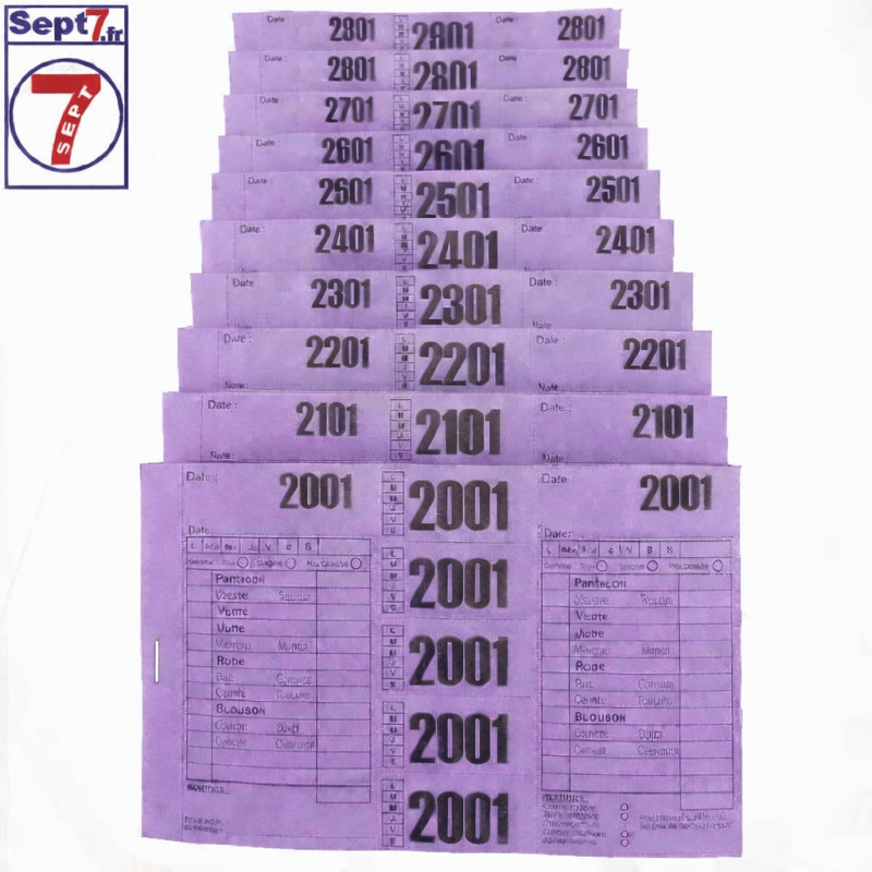 Ticket pressing T3V violet hydrorésistant 1000 tickets