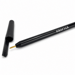 Stylo indélébile NOIR, Pointe fine, marque GRAFTEX pour ticket pressing
